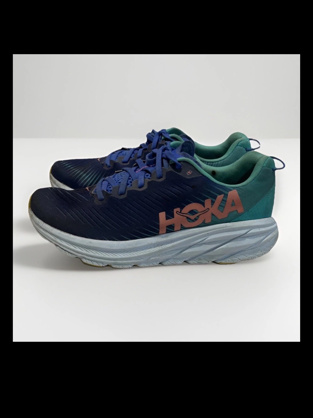 Hoka Women's Running Shoes In Navy, Teal & Rose